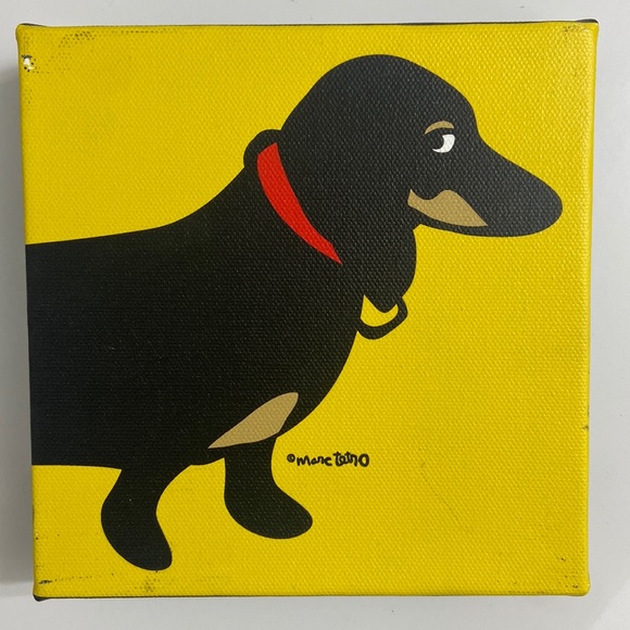 Marc Tetro Dachshund Canvas Print * 6”x6” - Picture 1 of 5